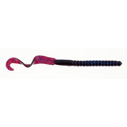 PowerBait Power Worms Soft Bait, 7" Length, Blue Fleck, Per 100