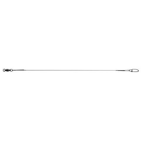 Ball Bearing Steel-Lok Wire Wound Leader - 6" Length. 0.020" Diameter, 20 lb Breaking Strength, Black