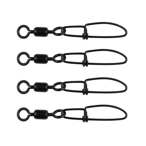 Cross-Lok Snap-Swivels - Size 7 Tackle, 60 lb Breaking Strength, Black, Per 4