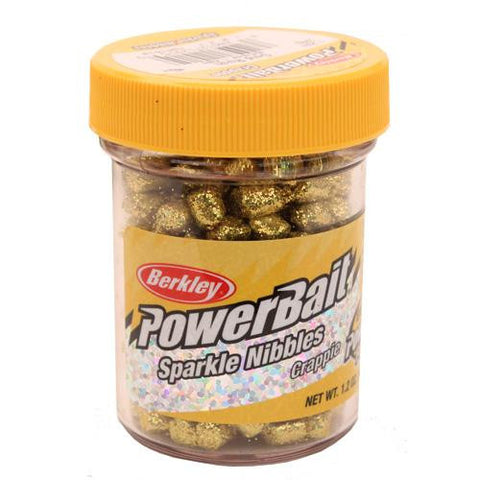 PowerBait Crappie Sparkle Nibbles Dough Bait - Gold Rush