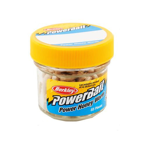 PowerBait Power Honey Worm Soft Bait - 1" Length, Natural, Per 55