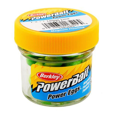 PowerBait Power Eggs Floating Magnum Soft Bait - Original Scent-Flavor, Lemon Lime