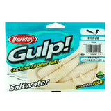 Gulp! Grub Soft Bait - 6" Length, White, Per 4