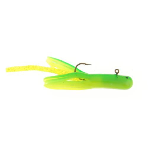 PowerBait Pre-Rigged Atomic Teasers Soft Bait - 1-16 oz Size, Green Chartreuse, Per 3