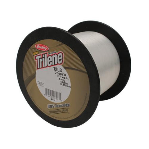 Trilene 100% Fluorocarbon Professional Grade Line Spool - 2000 Yards, 0.013" Diameter, 12 lbs Breaking Strength, Clear