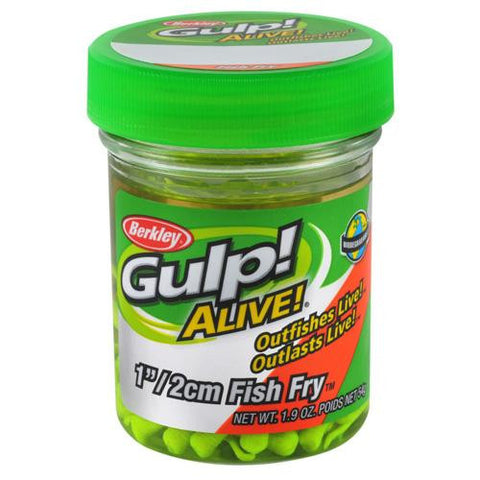 Gulp! Alive! Fish Fry Soft Bait - 1" Length, Chartreuse