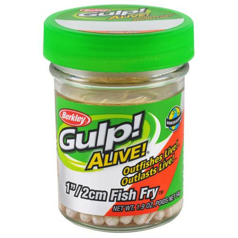 Gulp! Alive! Fish Fry Soft Bait - 1" Length, Luma Glow