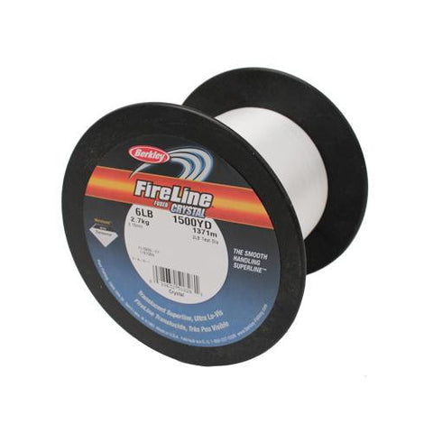 FireLine Fused  SuperLine Crystal Line Spool - 1500 Yards, 0.006" Diameter, 6 lb Breaking Strength, 2 lb Super Line Mono Equiv