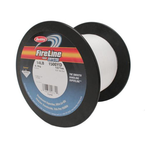 FireLine Fused  SuperLine Crystal Line Spool - 1500 Yards, 0.009" Diameter, 14 lb Breaking Strength, 6 lb Super Line Mono Equiv