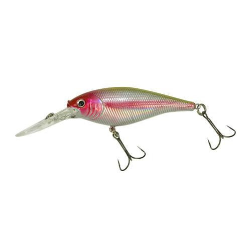 Flicker Shad Hard Bait - 2" Length, 9'-11' Swimming Depth, 2 Hooks, Chrome Clown, Per 1