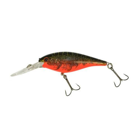 Flicker Shad Hard Bait - 2 3-4" Length, 11'13' Swimming Depth, 2 Hooks, Red Tiger, Per 1