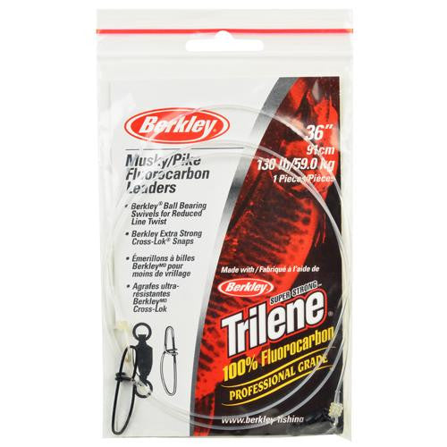 Trilene Fluorocarbon Leaders Terminal Tackle - 36", 0.048" Line Diameter 130 Line Pound Test