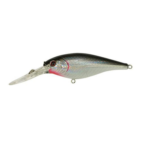 Flicker Shad Hard Bait - 1 1-2" Length, 6'-8' Swimming Depth, 2 Hooks, Black Silver, Per 1