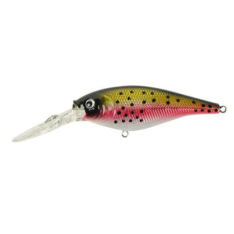 Flicker Shad Hard Bait - 1 1-2" Length, 6'-8' Swimming Depth, 2 Hooks, Rainbow Trout, Per 1