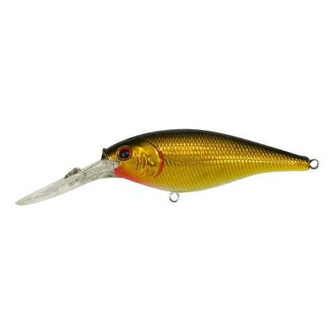 Flicker Shad Hard Bait - 2 1-4" Length, 10'-12' Swimming Depth, 2 Hooks, Black Gold, Per 1