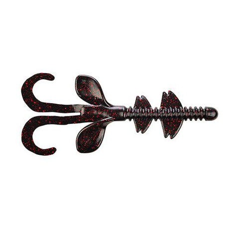 Havoc Hawk Hawg Soft Bait - 5" Length, Black Red Fleck, Per 8