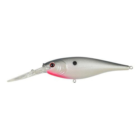 Flicker Shad Hard Bait - 3 1-2" Length, 11'-13' Swimming Depth, 2 Hooks, Pearl White, Per 1