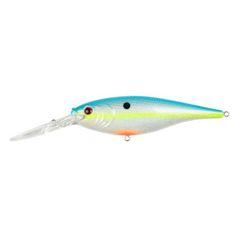 Flicker Shad Hard Bait - 3 1-2" Length, 11'-13' Swimming Depth, 2 Hooks, Racy Shad, Per 1