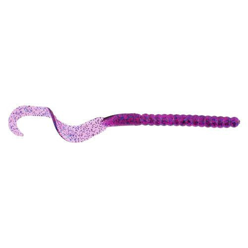 PowerBait Power Worm Soft Bait - 7" Length, Electric Grape, Per 13