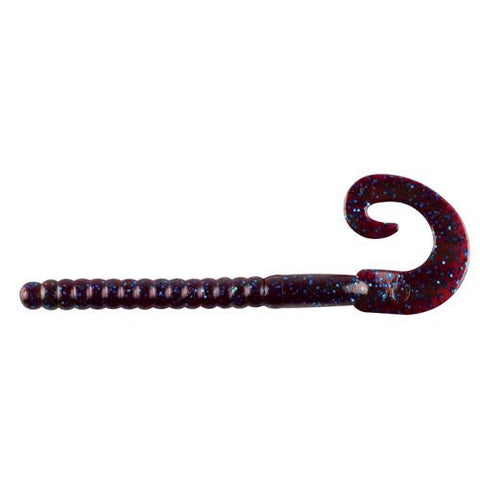 PowerBait Power Worm Soft Bait - 7" Length, Plum, Per 8