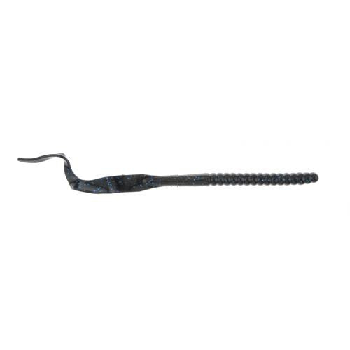 PowerBait Power Worm Soft Bait - 10" Length, Black Blue Fleck, Per 8