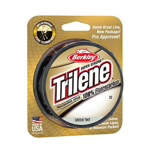 Trilene 100% Fluorocarbon Professional Grade Line Spool - 200 Yards, 0.007" Diameter, 4 lbs Breaking Strength, Green Tint