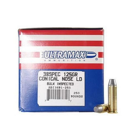 38 Special Remanufactured - 125 Grains, Lead Conical Nose, Per 50