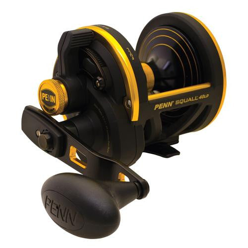 Squall Lever Drag Conventional ReelReel - 40, 4.1:1 Gear Ratio, 37" Line Retrieve, 20 lb Max Drag, 6 Bearings, Right Hand