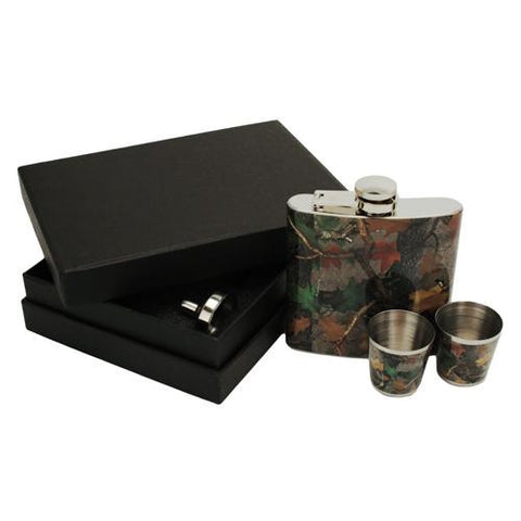 Flask with Shot Glasses - Camoouflage