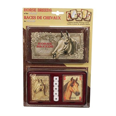 Horse Cards and Dice In Gift Tin