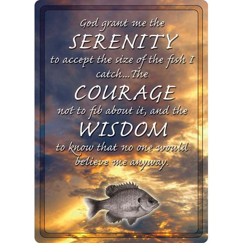 Tin Sign - Serenity, Courage, Wisdom, Size 12" x 17"