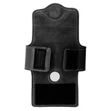 Adjustable Cell Phone Holster Leather - Black