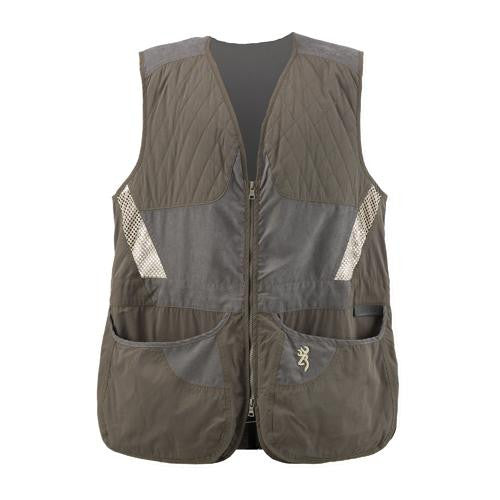 Men's Summit Shooting Vest - Green-Dark Gray, Small