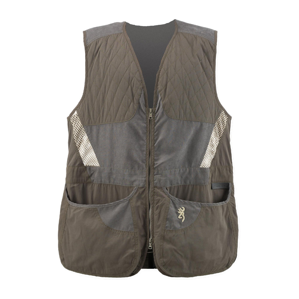 Men's Summit Shooting Vest - Green-Dark Gray, Large