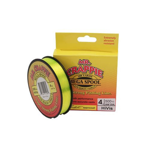 Mr. Crappie 500 Yard Filler Spool - HiVis, 4 lb