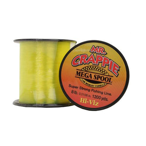 Mr. Crappie Mega Spools - HiVis, 8 lb