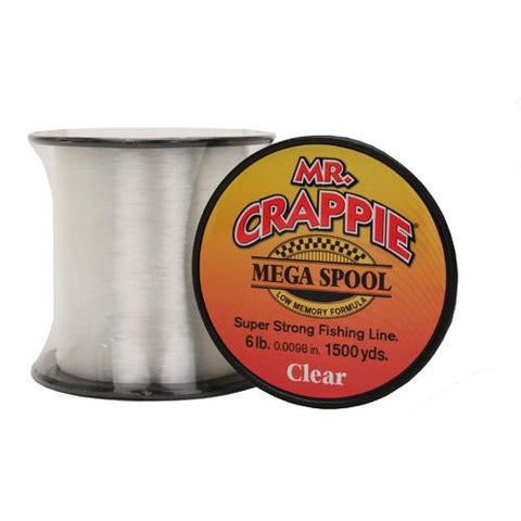 Mr. Crappie Mega Spools - Clear, 6 lb