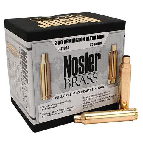 Custom Reloading Brass - 300 Remington Ultra Magnum (RUM), Per 25