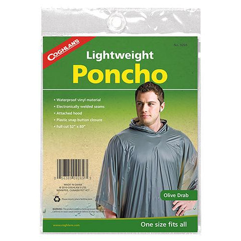 Poncho - One Size Fits All, Olive Drab