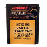 50 BMG Caliber Bullets - TAC-LR, 750 Grains, Tanget Boattail, Per 20