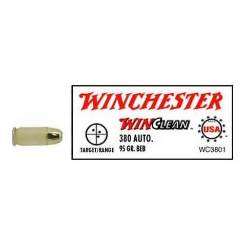 380 Automatic - WinClean, 95 Grains, Brass Enclosed Base, Per 50