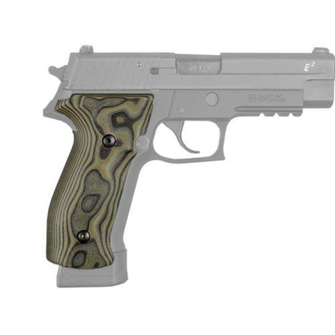 Sig P226 Grips - DA-SA Magrip, Smooth G-10 G-Mascus Green