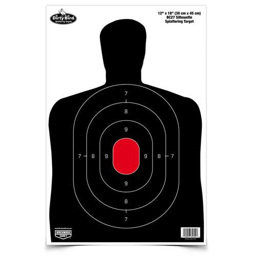 Dirty Bird  BC27 Silhouette 12" x 18" Target (Per 50)