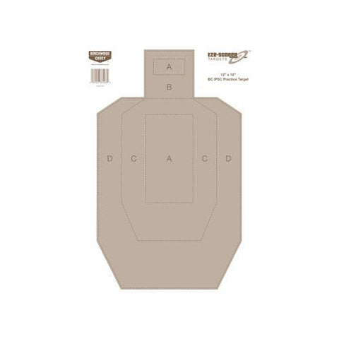 Eze-Scorer BC27 IPSC Practice 12" x 18" - Per 100