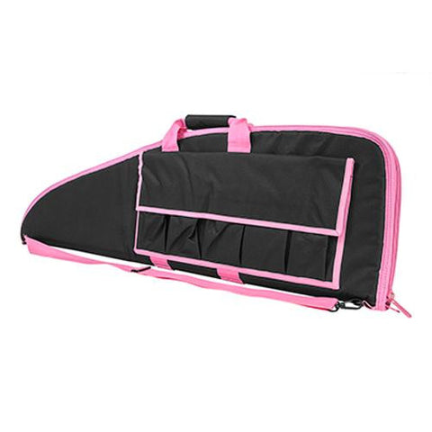 2907 Series Rifle Case - 40" X 13" H, Black -Pink