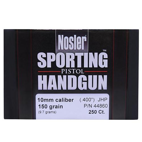 10mm Bullets - Sporting Handgun, 150 Grains, Jacketed Hollow Point, Per 250