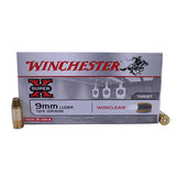 9mm Luger - WinClean, 124 Grains, Brass Enclosed Base, Per 50