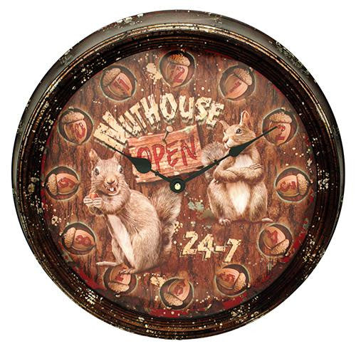 15" Metal Clock - Nut House