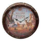 15" Metal Clock - Welcome Deer