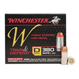 380 Automatic - W Defend Reduced Recoil, 95 Grains, Jacketed Hollow Point, Per 20